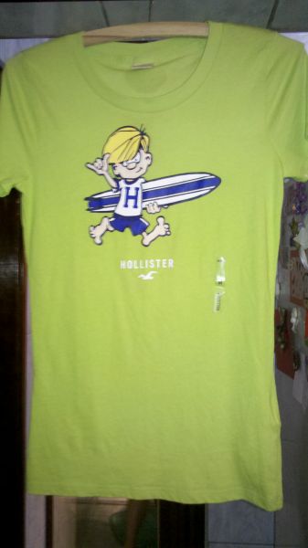 Camisetas Femininas Hollister - Verde - Tamanho M